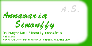 annamaria simonffy business card